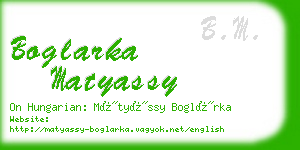 boglarka matyassy business card